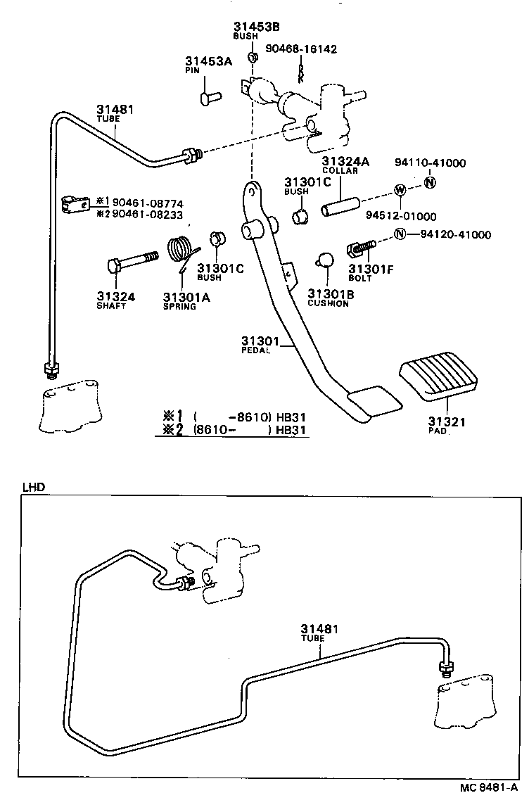  COASTER |  CLUTCH PEDAL FLEXIBLE HOSE