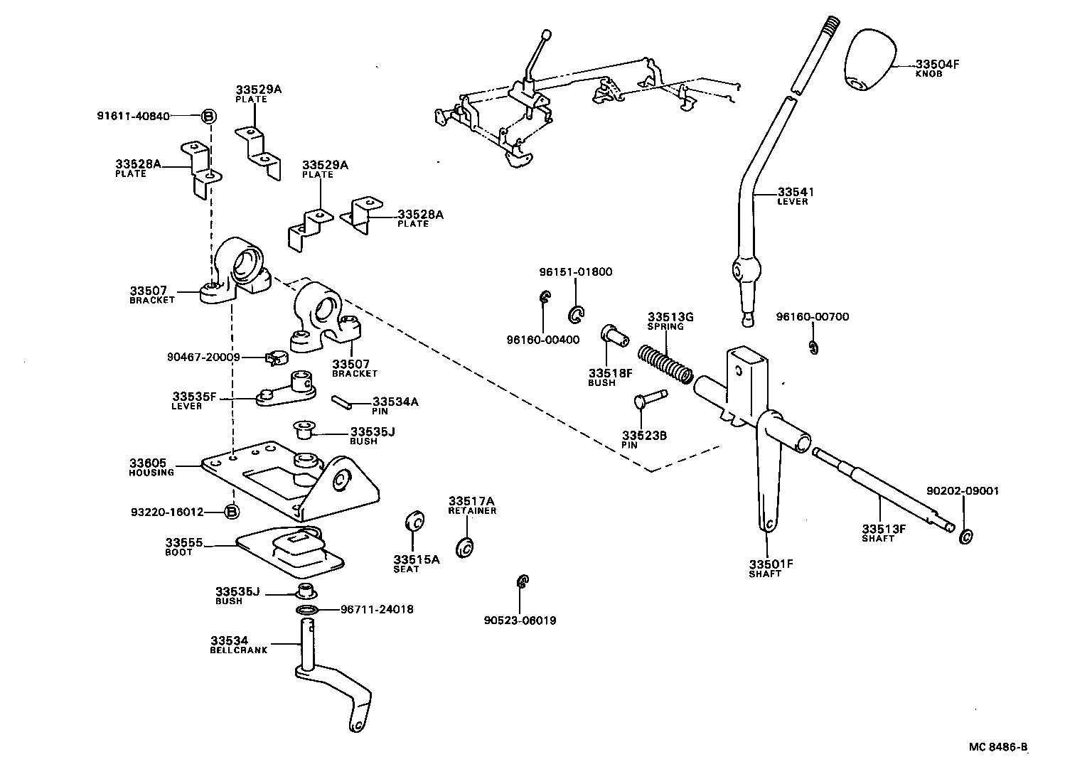  COASTER |  SHIFT LEVER RETAINER