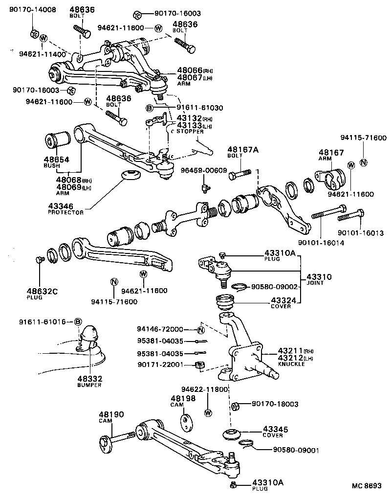  COASTER |  FRONT AXLE ARM STEERING KNUCKLE