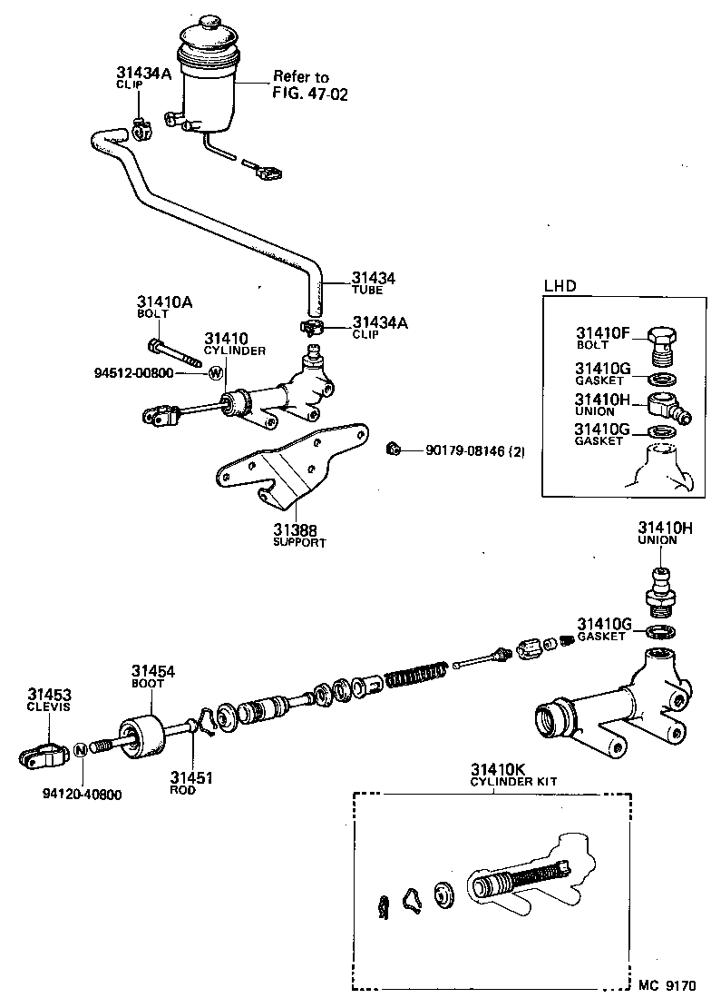  LITEACE |  CLUTCH MASTER CYLINDER