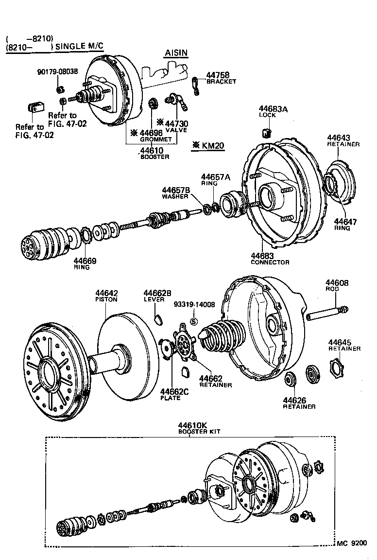  LITEACE |  BRAKE BOOSTER VACUUM TUBE