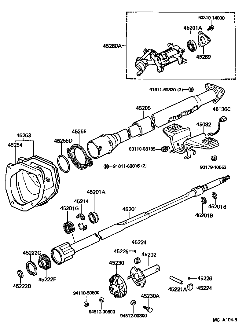  CROWN |  STEERING COLUMN SHAFT