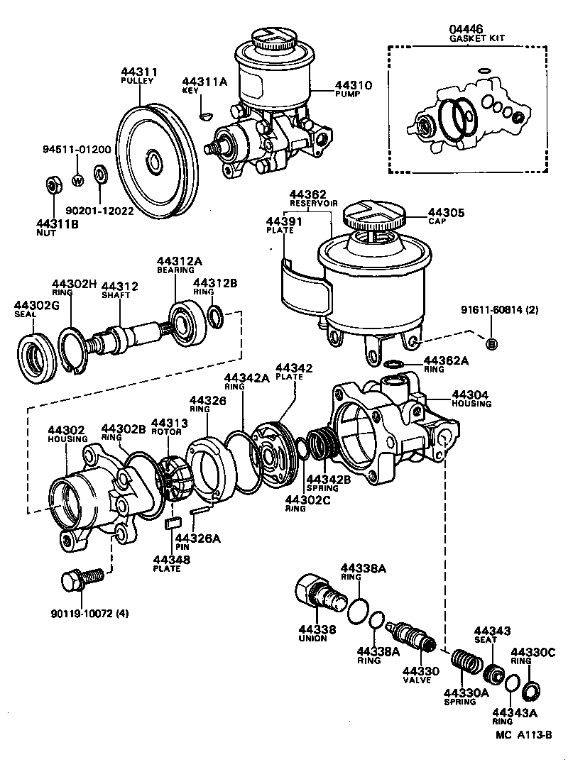  CROWN |  VANE PUMP RESERVOIR POWER STEERING