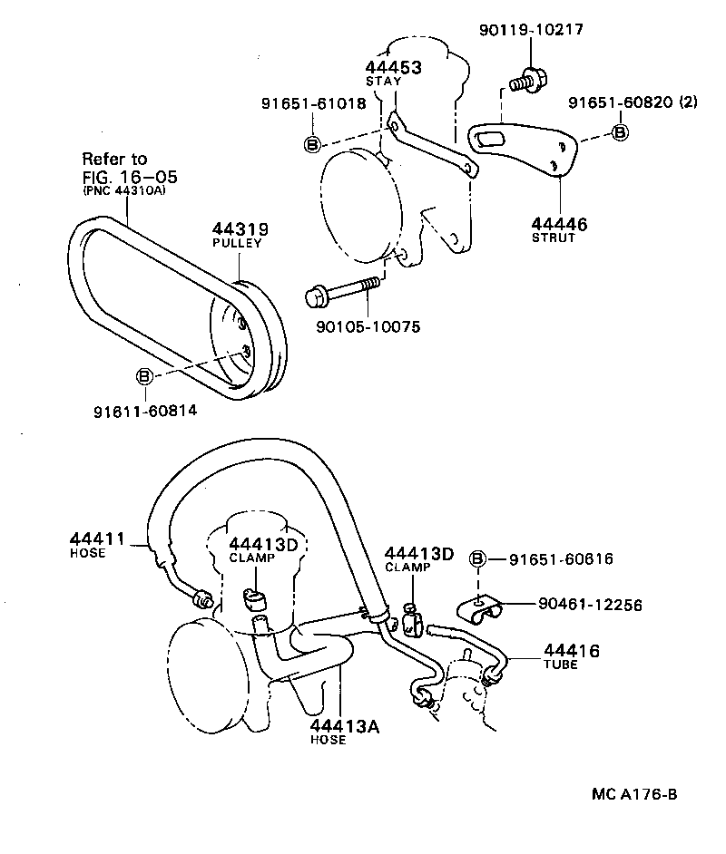  TERCEL |  POWER STEERING TUBE