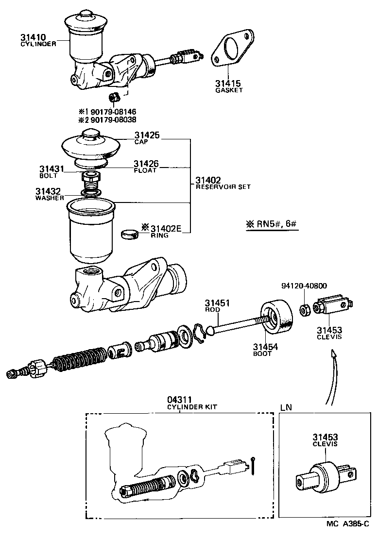  4 RUNNER TRUCK |  CLUTCH MASTER CYLINDER