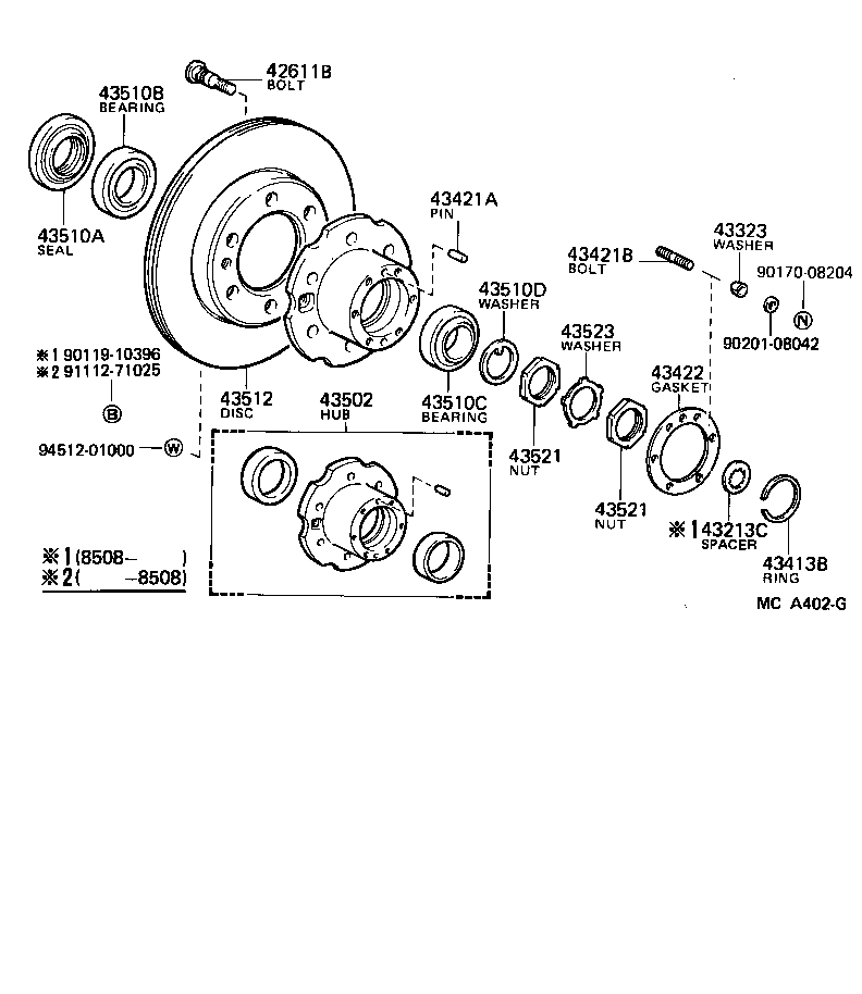  4 RUNNER TRUCK |  FRONT AXLE HUB