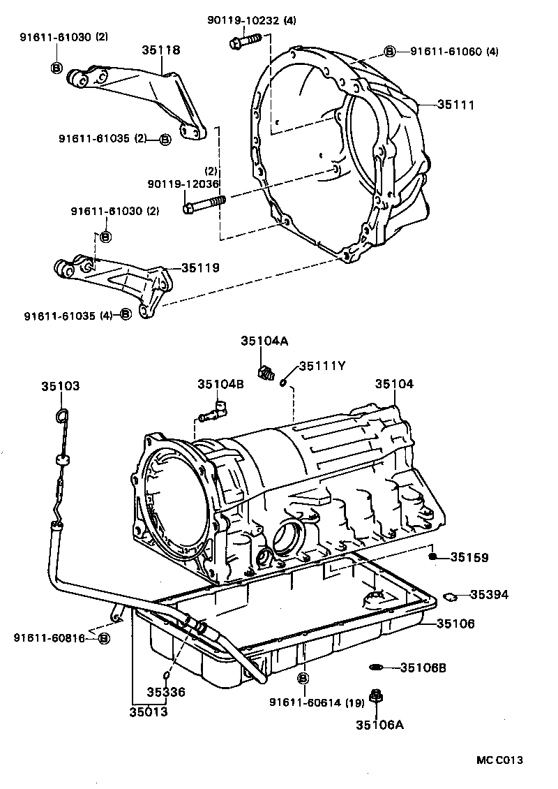  CROWN |  TRANSMISSION CASE OIL PAN ATM