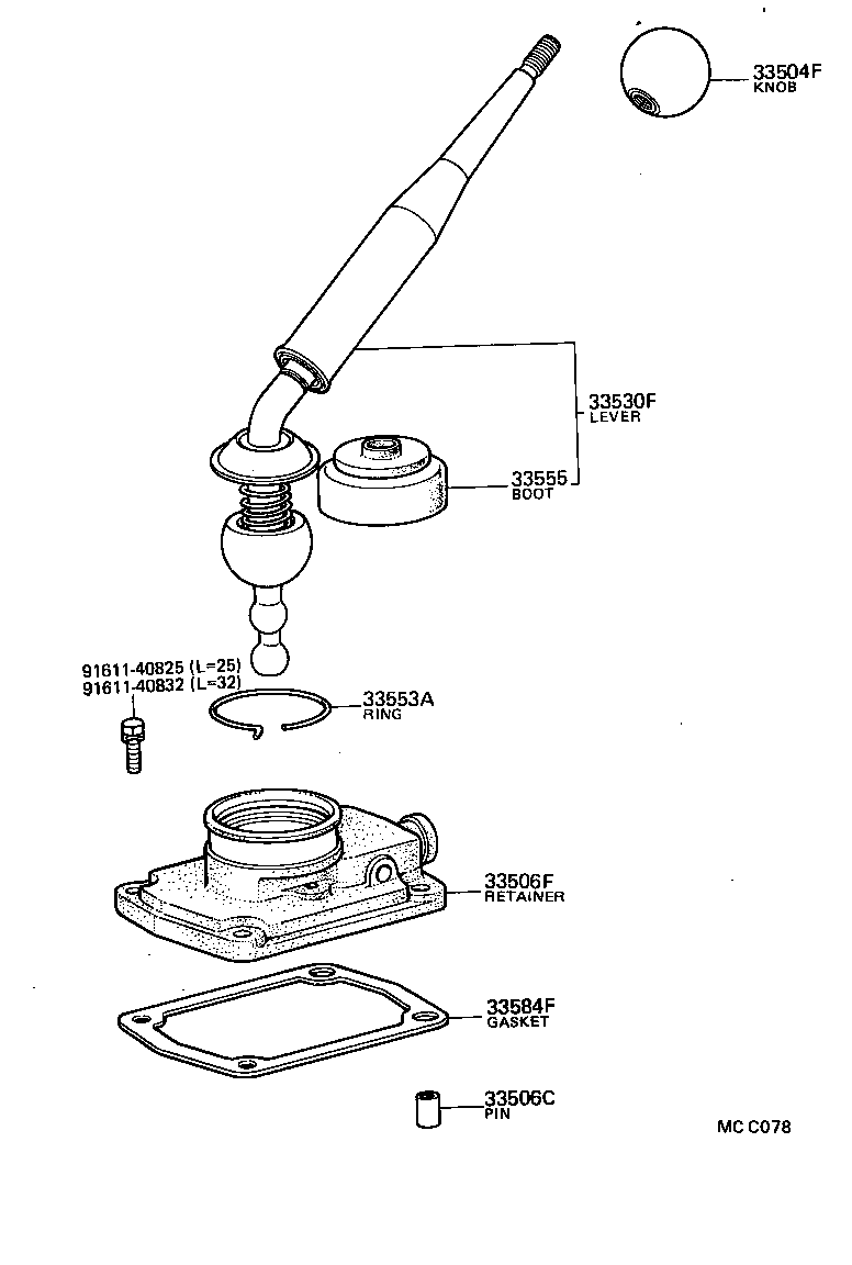  TOYOTA1000 |  SHIFT LEVER RETAINER