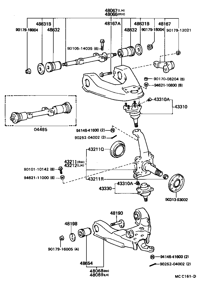  4 RUNNER TRUCK |  FRONT AXLE ARM STEERING KNUCKLE
