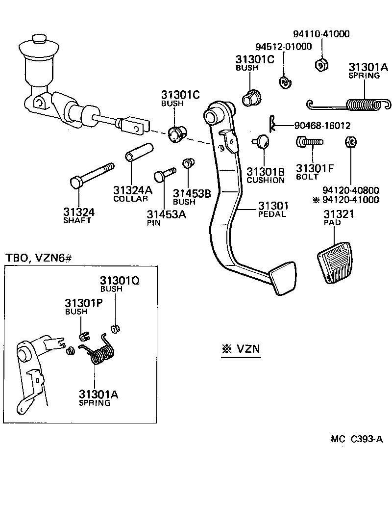  4 RUNNER TRUCK |  CLUTCH PEDAL FLEXIBLE HOSE