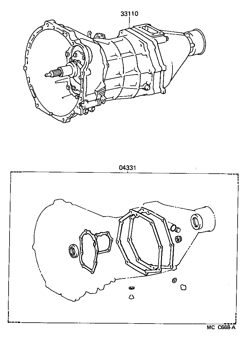  LITEACE VAN WAGON |  TRANSAXLE OR TRANSMISSION ASSY GASKET KIT MTM