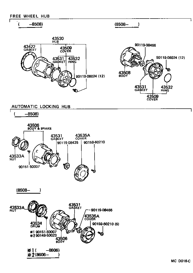  4 RUNNER TRUCK |  FRONT AXLE HUB