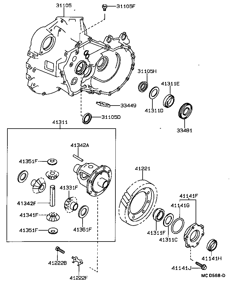  CAMRY |  FRONT AXLE HOUSING DIFFERENTIAL