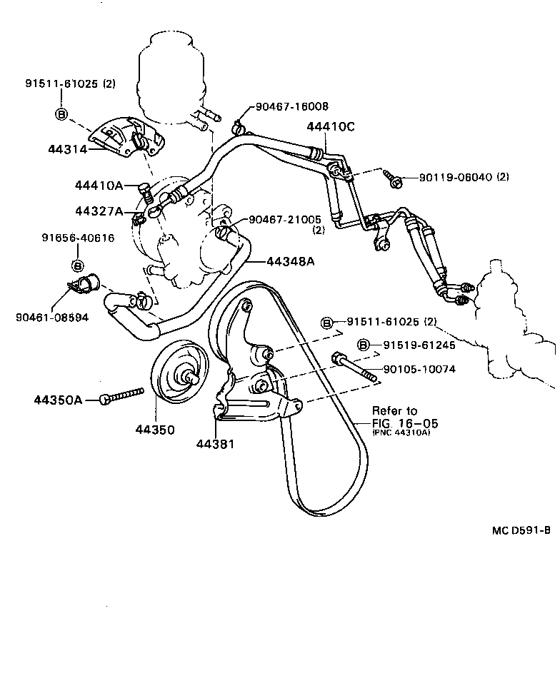  CAMRY |  POWER STEERING TUBE