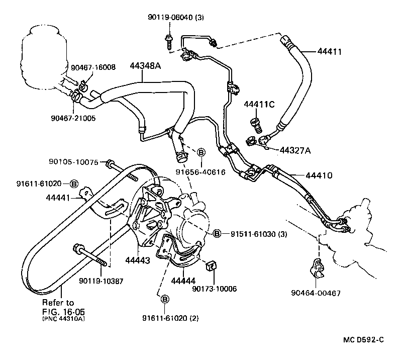  CAMRY |  POWER STEERING TUBE