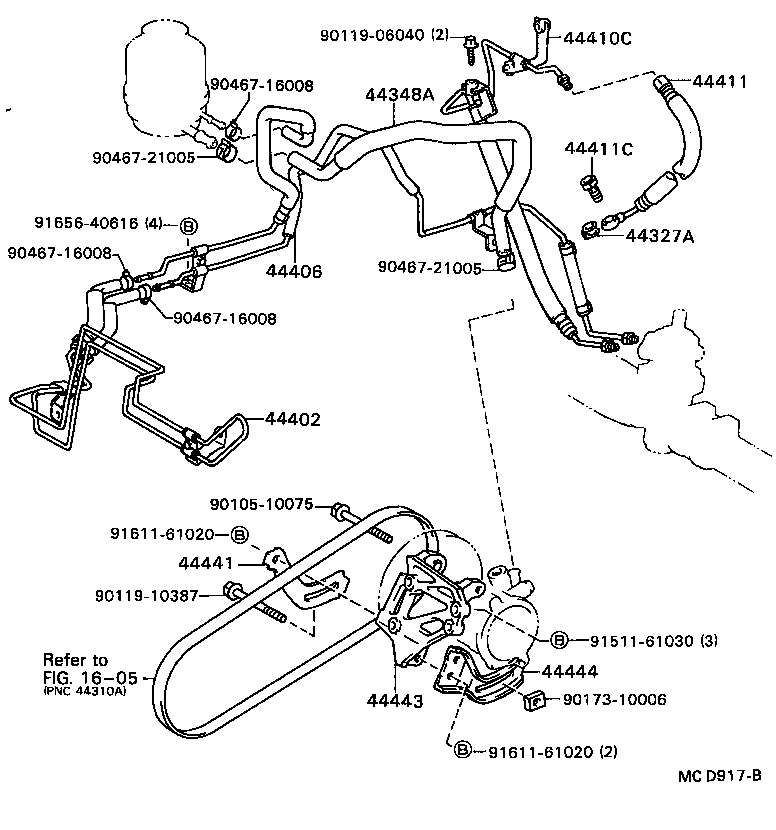  CAMRY |  POWER STEERING TUBE