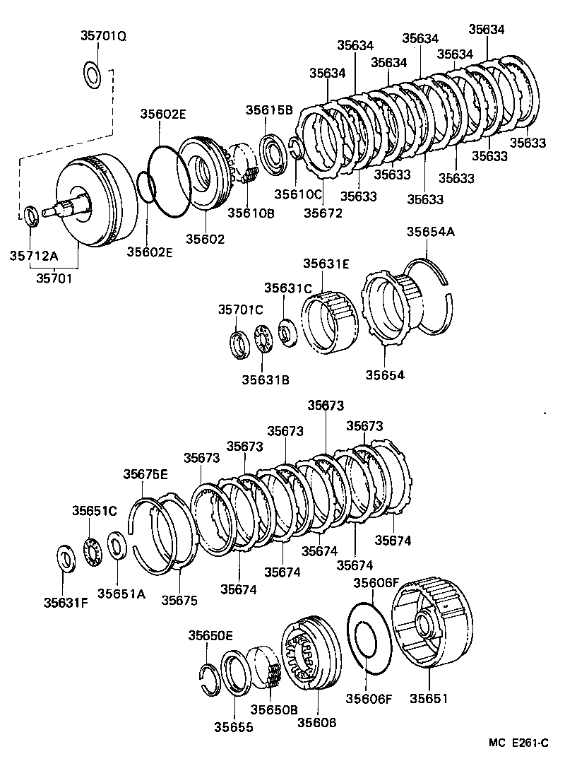  LAND CRUISER 60 62 |  BRAKE BAND MULTIPLE DISC CLUTCH ATM
