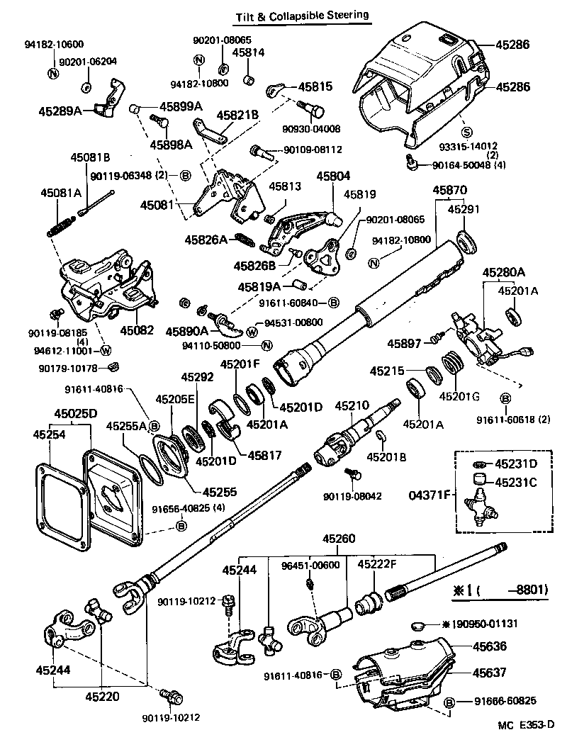 LAND CRUISER 60 62 |  STEERING COLUMN SHAFT