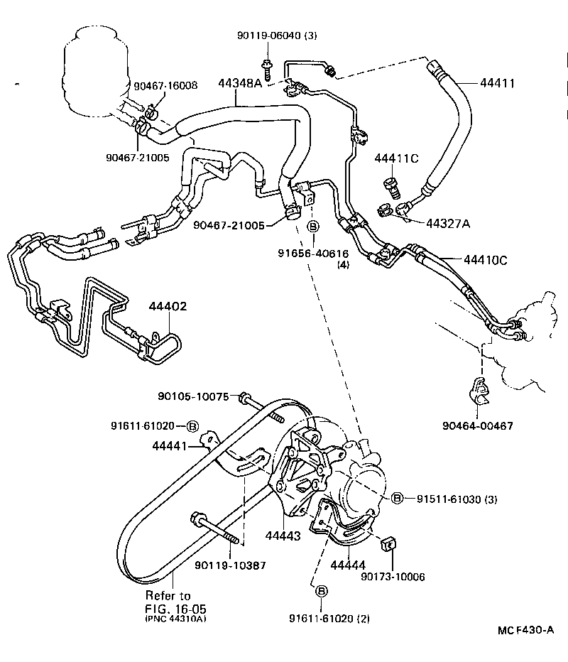  CAMRY |  POWER STEERING TUBE