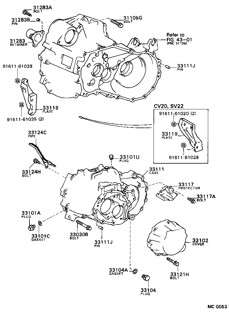  CAMRY |  CLUTCH HOUSING TRANSMISSION CASE MTM