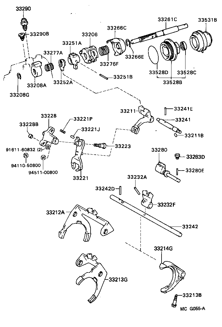  CAMRY |  GEAR SHIFT FORK LEVER SHAFT MTM
