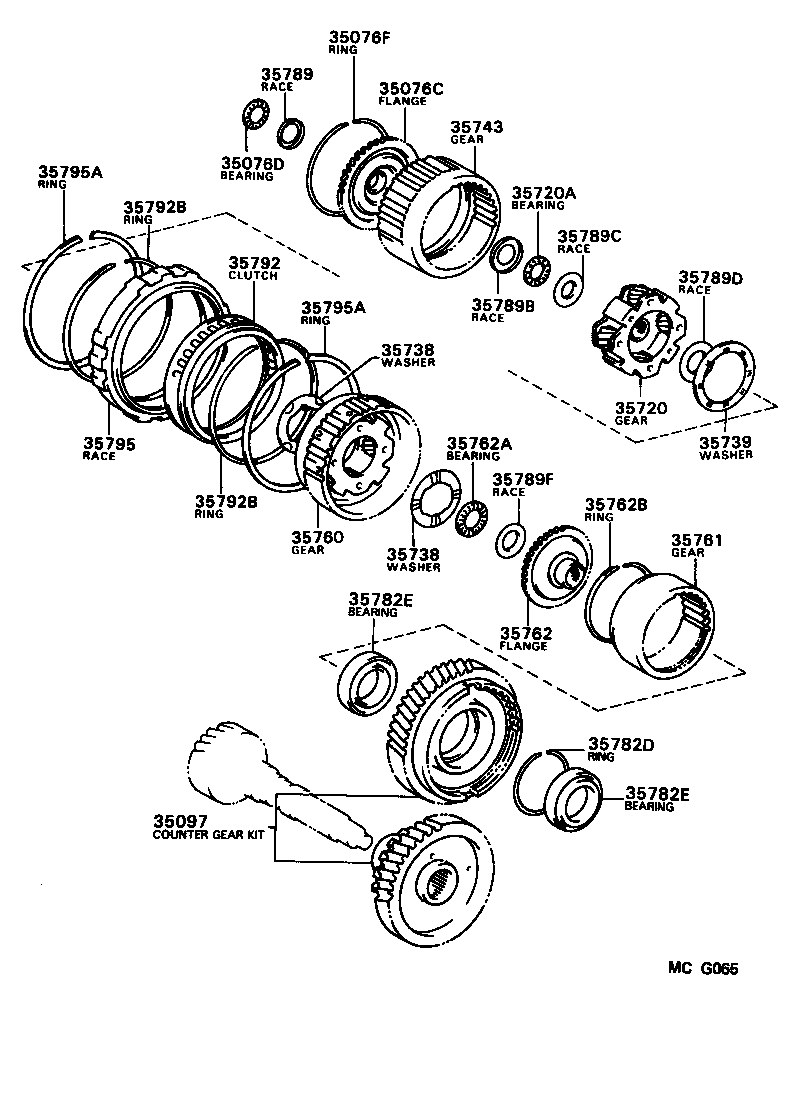  CAMRY |  PLANETARY GEAR REVERSE PISTON COUNTER GEAR ATM