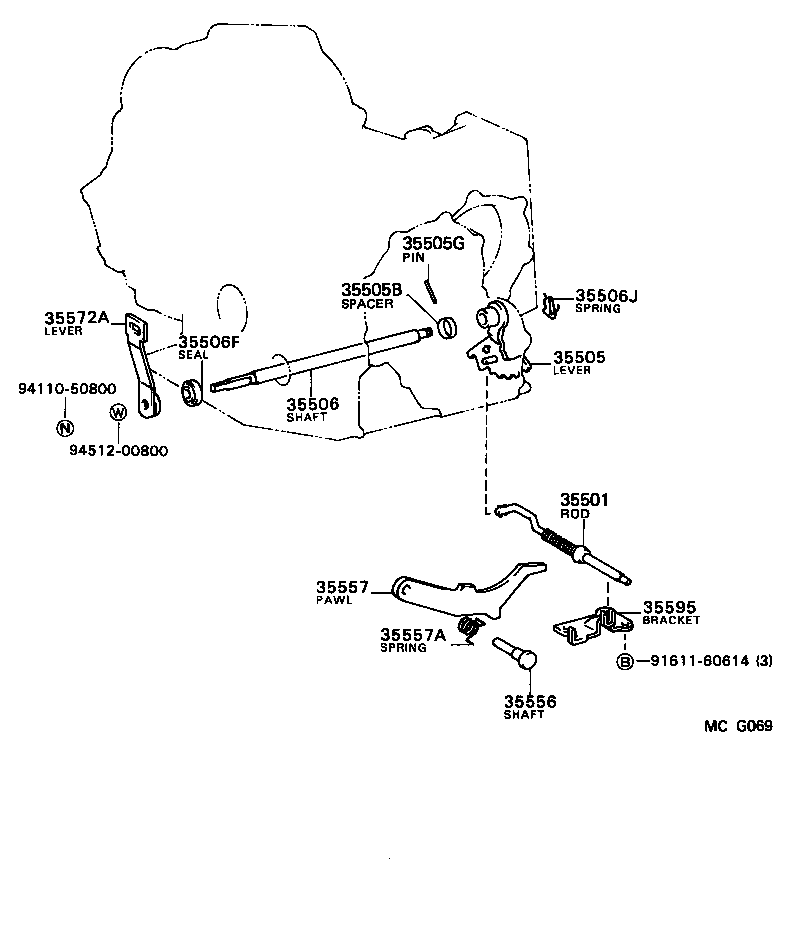  CAMRY |  THROTTLE LINK VALVE LEVER ATM