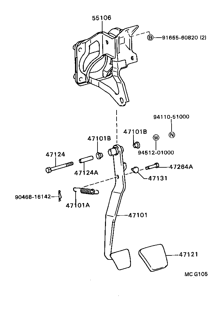  CAMRY |  BRAKE PEDAL BRACKET