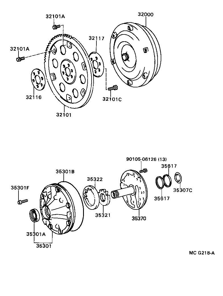  SUPRA |  TORQUE CONVERTER FRONT OIL PUMP CHAIN ATM