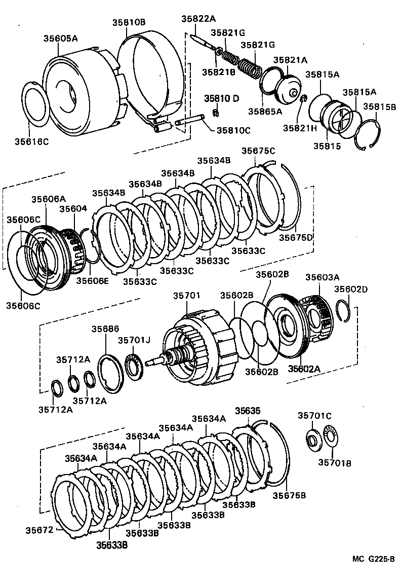  SUPRA |  BRAKE BAND MULTIPLE DISC CLUTCH ATM