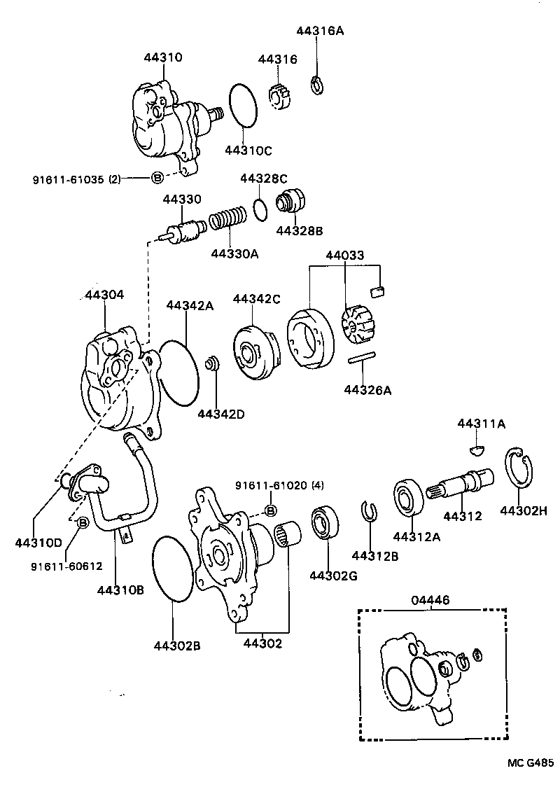  COASTER |  VANE PUMP RESERVOIR POWER STEERING