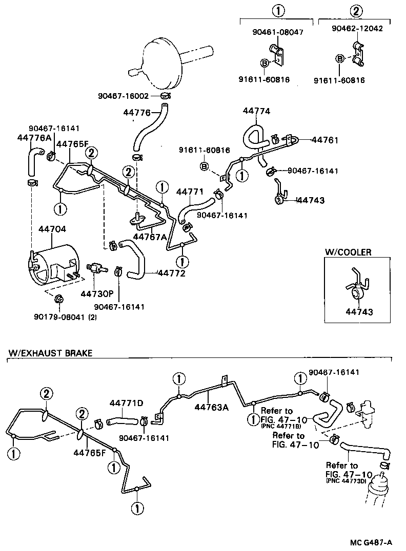  COASTER |  BRAKE BOOSTER VACUUM TUBE