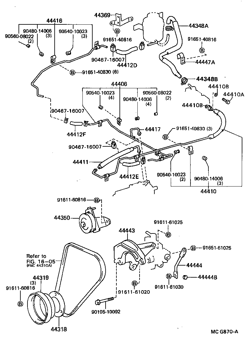  MODEL F |  POWER STEERING TUBE