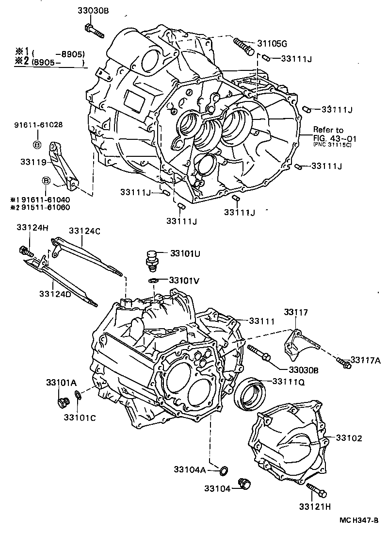  CAMRY |  CLUTCH HOUSING TRANSMISSION CASE MTM