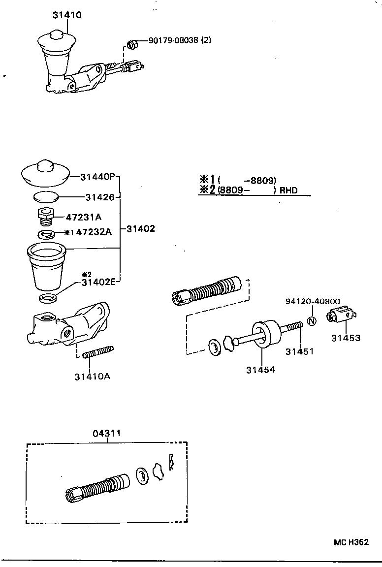  CAMRY |  CLUTCH MASTER CYLINDER