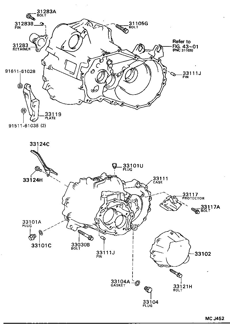  CELICA |  CLUTCH HOUSING TRANSMISSION CASE MTM