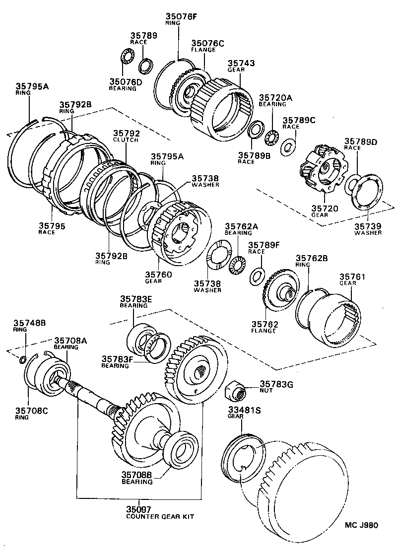  MR2 |  PLANETARY GEAR REVERSE PISTON COUNTER GEAR ATM