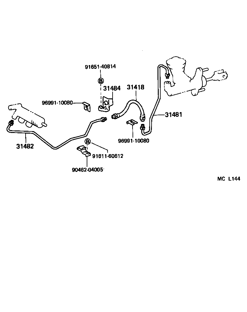  PASEO |  CLUTCH PEDAL FLEXIBLE HOSE