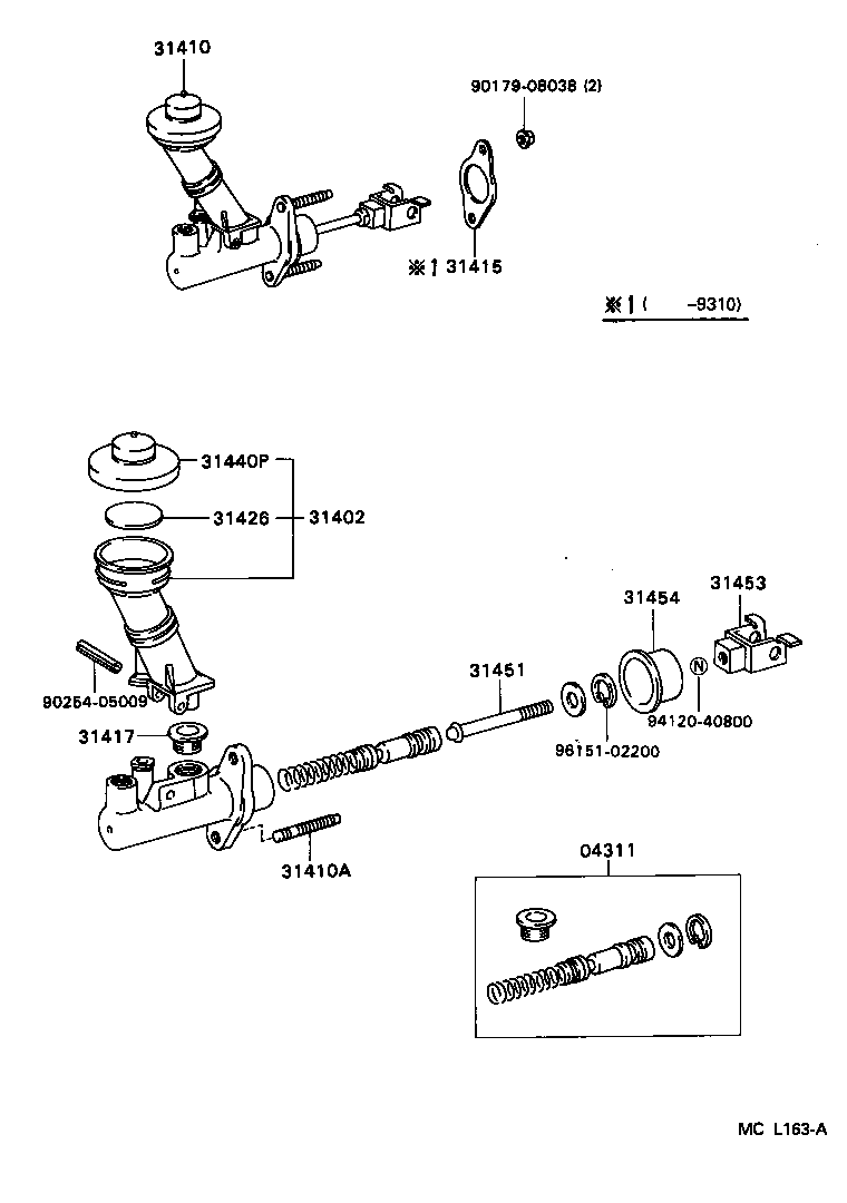  TERCEL |  CLUTCH MASTER CYLINDER