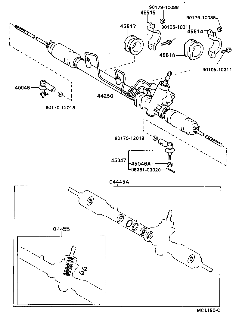  TERCEL |  FRONT STEERING GEAR LINK