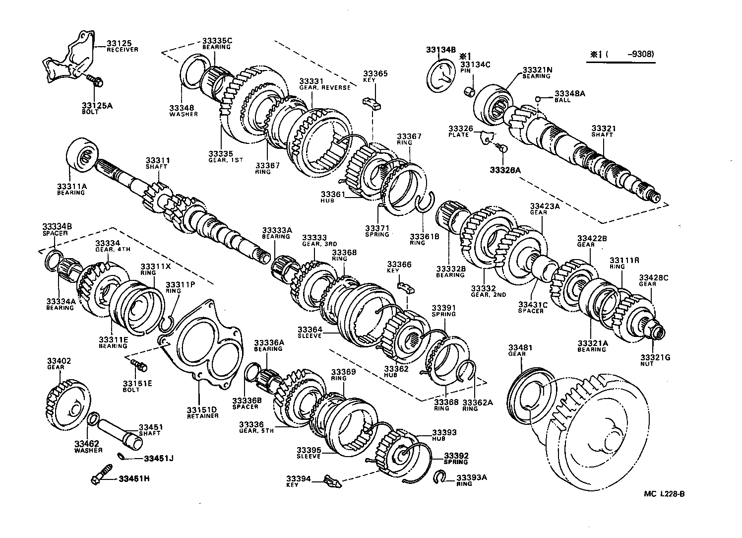  TERCEL |  TRANSMISSION GEAR MTM