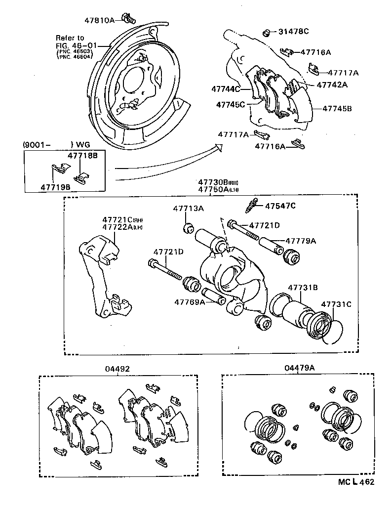  CAMRY |  REAR DISC BRAKE CALIPER DUST COVER
