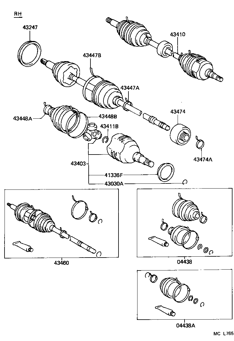 TOYOTA COROLLA HBEE90LAHMDSW POWERTRAINCHASSIS FRONT DRIVE SHAFT