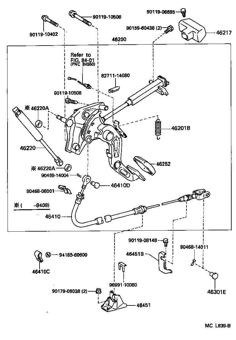  CAMRY JPP |  PARKING BRAKE CABLE