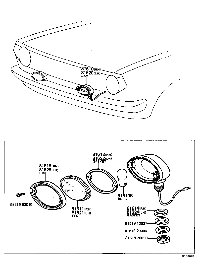  TOYOTA1000 |  FRONT CLEARANCE LAMP