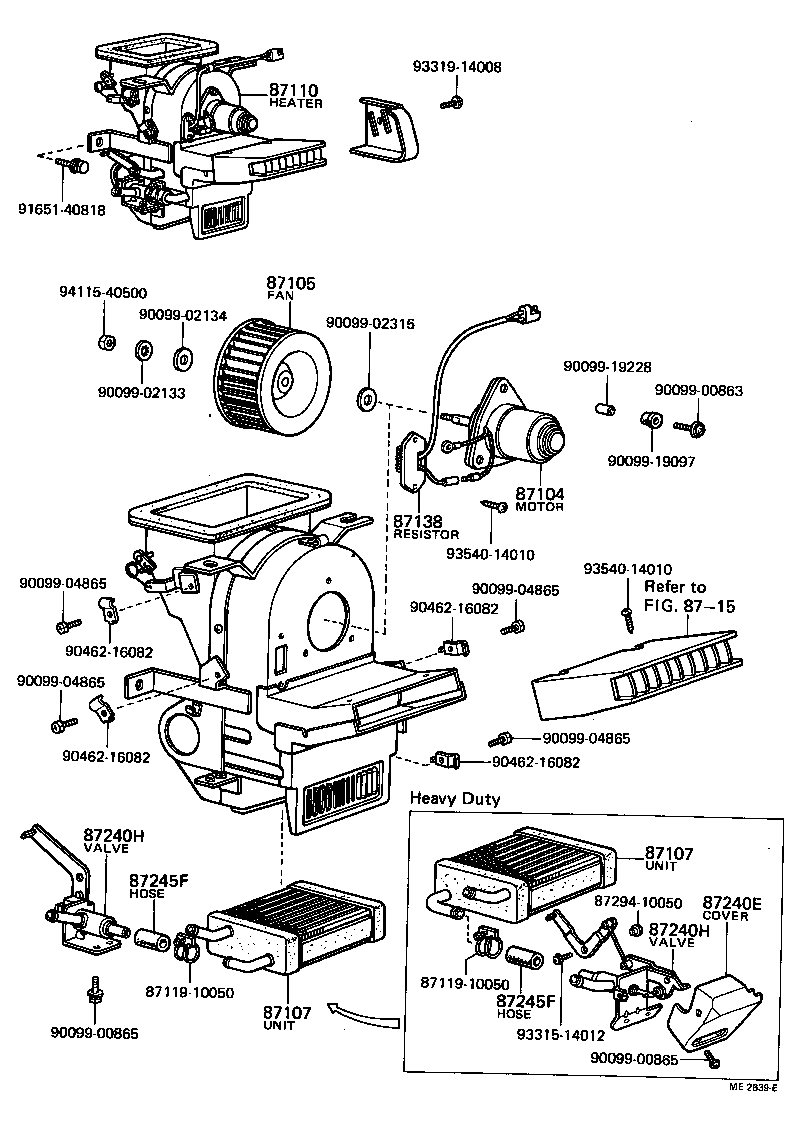  TOYOTA1000 |  HEATING AIR CONDITIONING HEATER UNIT BLOWER