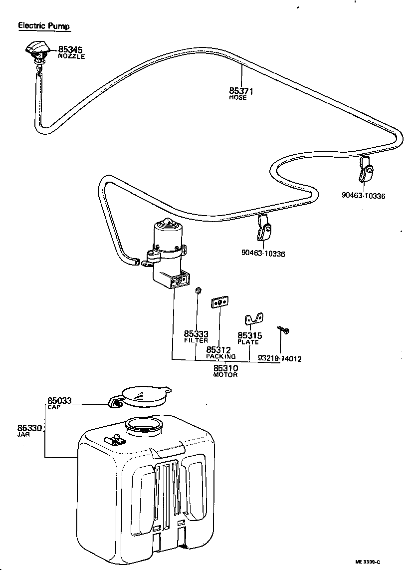  TOYOTA1000 |  WINDSHIELD WASHER