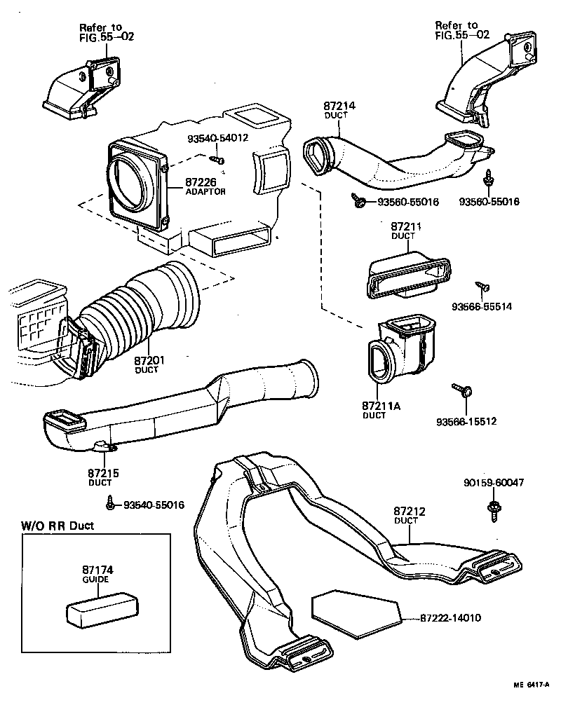  CARINA |  HEATING AIR CONDITIONING CONTROL AIR DUCT