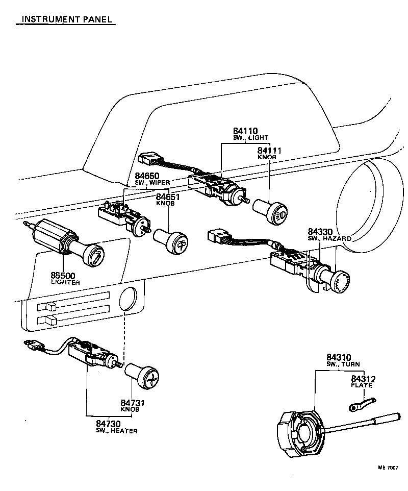  TOYOTA1000 |  SWITCH RELAY COMPUTER