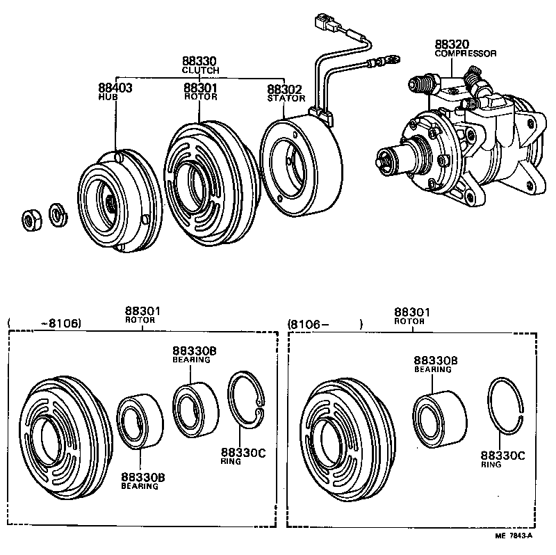  STARLET |  HEATING AIR CONDITIONING COMPRESSOR